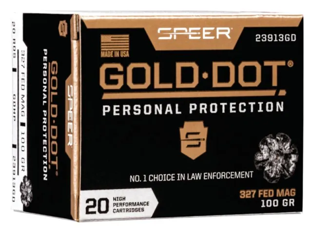 Speer 23913GD Gold Dot .327 Federal Magnum 100gr HP 20 Rounds - View 2
