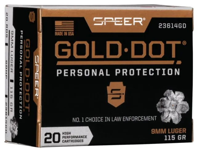 Speer Gold Dot 9mm Luger 115 Grain Hollow Point 20 Rounds per Box - View 2