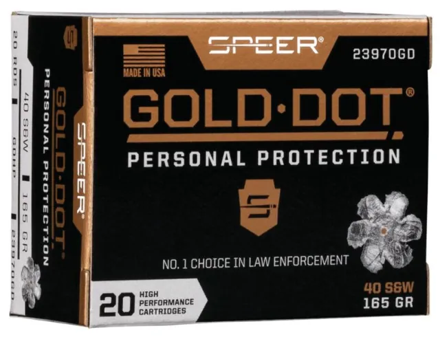Speer 23970GD Gold Dot 40 S&W 165gr Hollow Point 20 Rounds - View 2