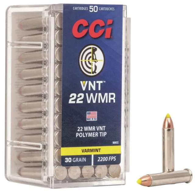CCI 969CC 22 WMR 30 Grain VNT Rimfire Ammo 50 Rounds Box - View 2