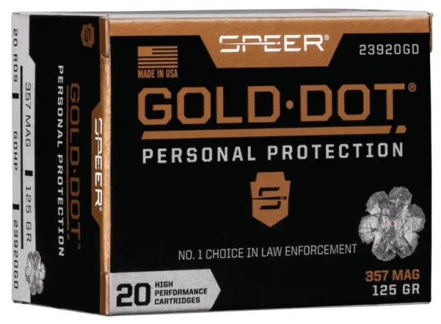 Speer 23920GD Gold Dot 357 Magnum 125gr Hollow Point 20/Box - View 2
