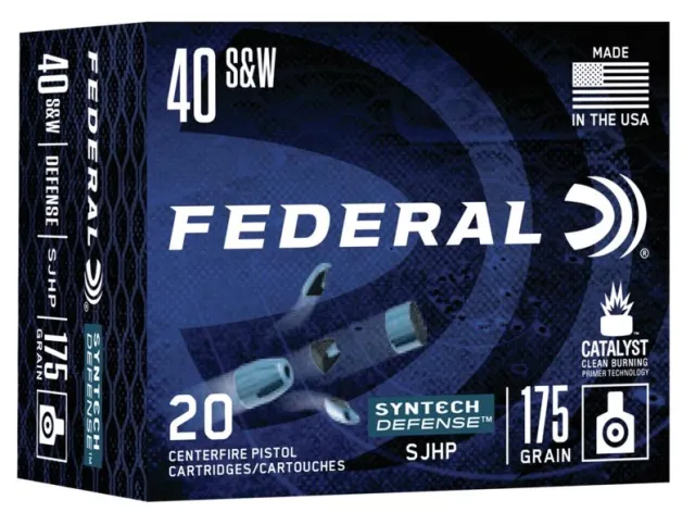Federal S40SJT1 Syntech Defense 40S&W 175gr JHP 20/Box - View 2