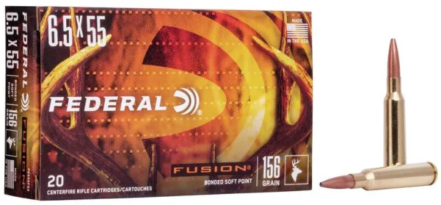 Federal F6555FS2 Fusion 6.5X55 Swedish 156Gr Soft Point 20 Rounds - View 2
