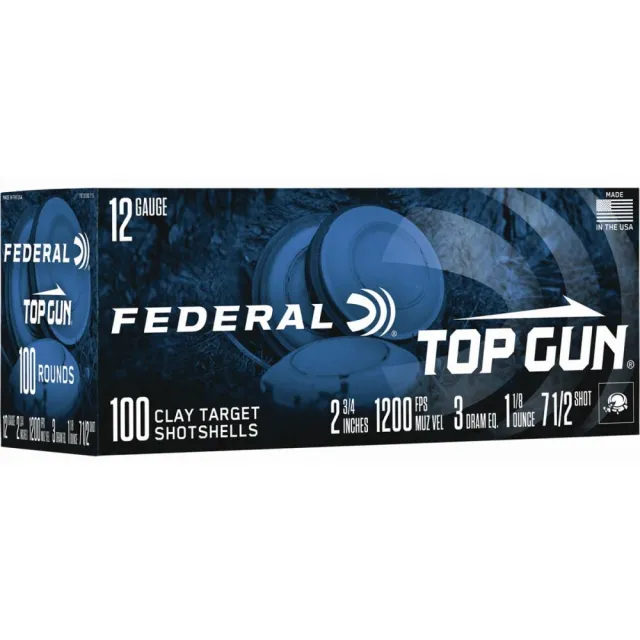 Federal Premium Top Gun 12 Gauge 2.75" 1 1/8oz 7.5 Shot 100/Box - View 2