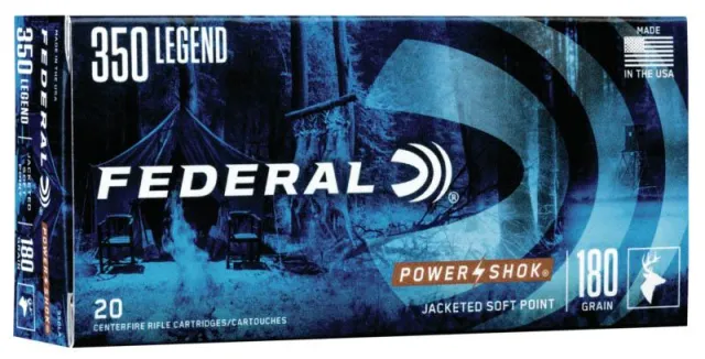 Federal 350LA Power-Shok 180gr Soft Point 350 Legend Rifle Ammo - 20 Rounds, Medium Game Use - View 2