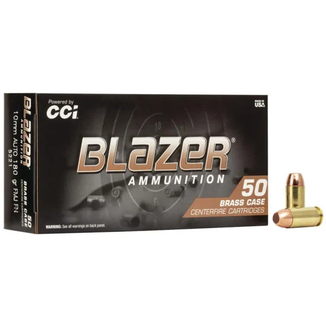CCI 5221 Blazer Brass 10mm 180gr FMJ 50 Rounds Box - View 2