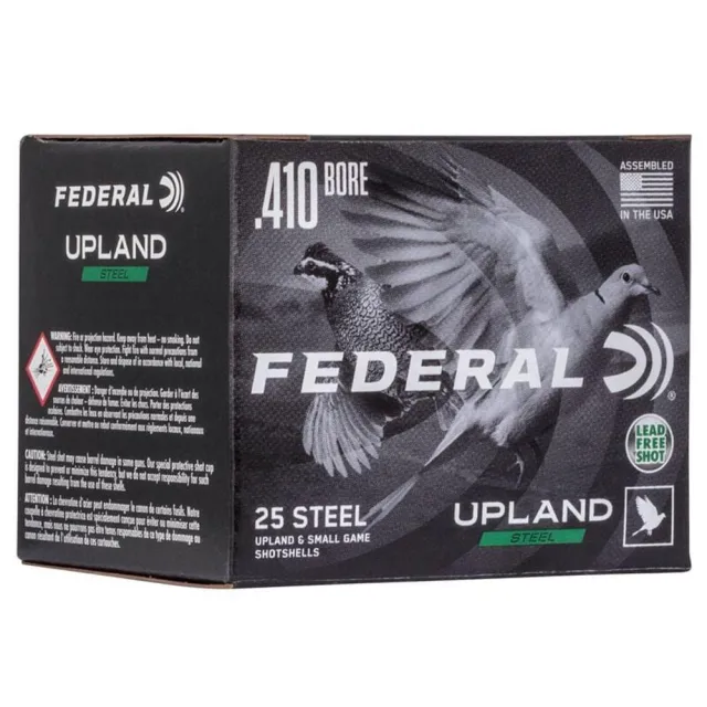 Federal Premium USH410 Upland Steel 410 Gauge 3" 3/8oz #7.5 25rd Box - View 2