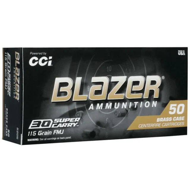 CCI 5205 30 Super Carry 115 Grain FMJ 4 in Brass Case 50 Rounds - View 2