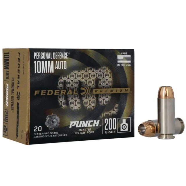 Federal PD10P1 10mm Auto 200 Grain Jacketed Hollow Point 20 Rounds - View 2