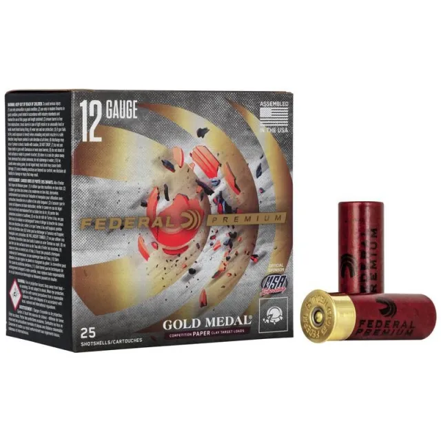 Federal GMT111 7.5 Gold Medal 12GA 2-3/4" 1oz 1290fps #7.5 Shotshells 25rd - View 2