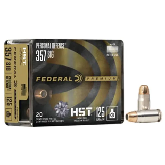 Federal P357HST1S 357 Magnum 154 Grain HST JHP 4 in Brass 20 Rounds - View 2