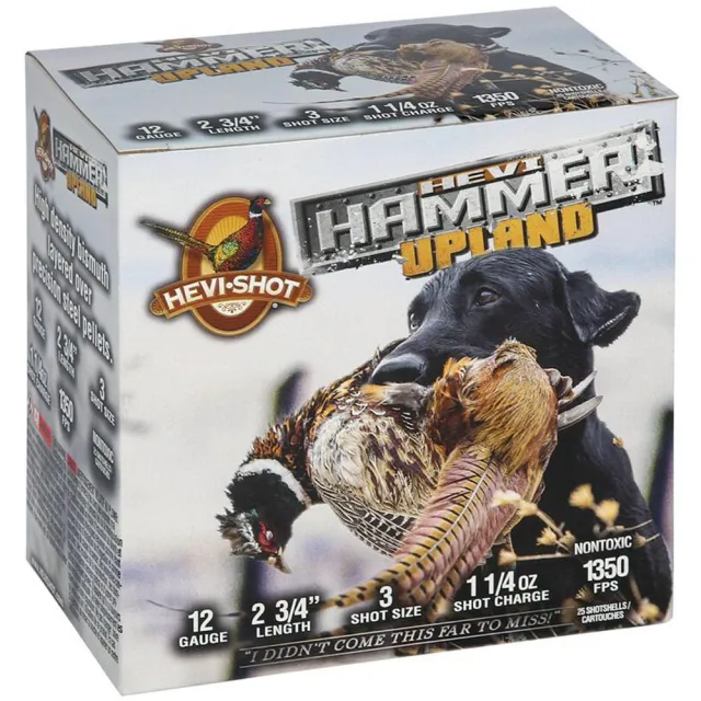 HEVI Shot HEVI-Hammer HS29103 12 Gauge 2.75 In 1.25oz #3 Shot 25 Box - View 2