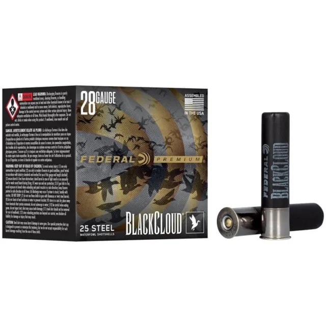 Federal PWBX2853 Black Cloud 28 Gauge, 3/4 oz Steel Shot, 3 Shot Size, 25 Rounds, 1400 FPS Velocity - View 2
