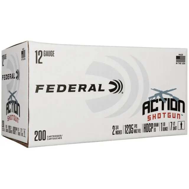 Federal Premium AS12H75 12 Gauge 2-3/4" 1-1/8oz #7.5 1235 FPS 200 Rd - View 2