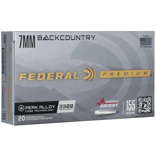 Federal Premium Terminal Ascent 7mm Backcountry 155gr 20 Round Box - View 2