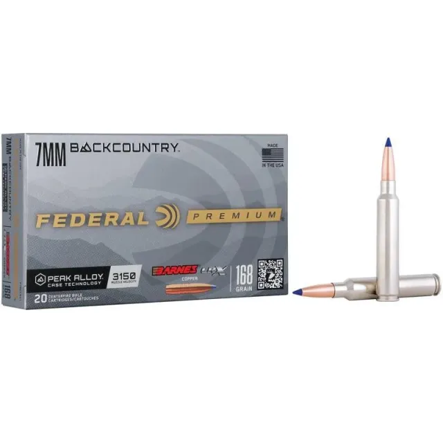 Federal Premium P7BCLRX1 7mm Backcountry 168gr Barnes LRX Copper 20/Box - View 2