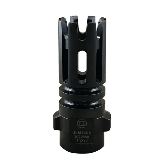 Gemtech Quickmount Flash Hider 5.56mm 1/2-28 TPI 2.40in Black Steel - View 2