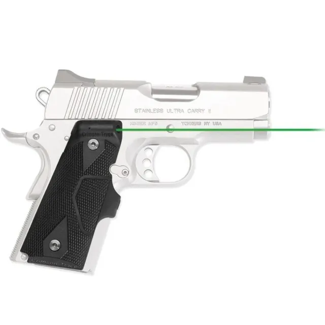 Crimson Trace LG-404G Green Lasergrips for 1911 Compact Black Polymer - View 2