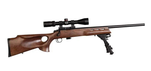 Crickett KSA20030 722 Varmint .22LR Rifle, 20" Barrel, Scope, Bipod, Case - View 2