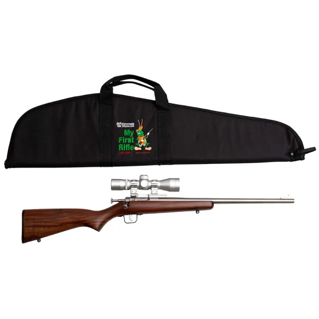 Crickett KSA2238BSC My First Rifle 22 S/L/LR 16" Walnut Stock Scope - View 2