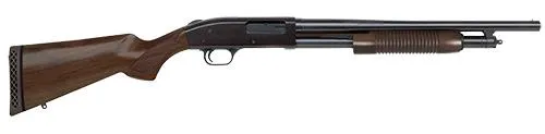 Mossberg 50429 500 Retrograde 12 Gauge 5+1 3" 18.50" Cylinder Bore Barrel, Drilled & Tapped Receiver, Blued Metal Finish, Walnut Stock with Checkered Grip & Corn Cob Forend, Vented Recoil Pad - View 2
