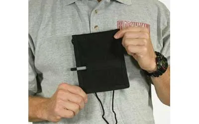 Blackhawk Neck ID Badge Pen Holder Dual-Pocket Lanyard Black - View 2