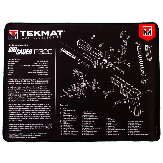 TekMat 15x20 Ultra Premium Gun Cleaning - Sig Sauer P320 - View 2
