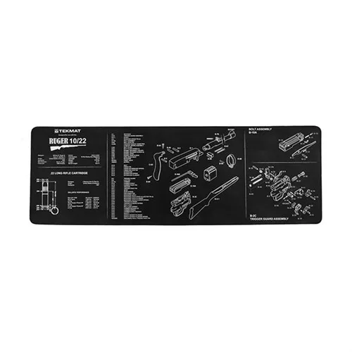 TekMat TEKR361022 Ruger 10/22 Cleaning Mat 12"x36" Rubber - View 2