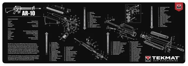 TekMat TEKR36AR10 AR-10 Cleaning Mat 12"x36" Neoprene Diagram - View 2