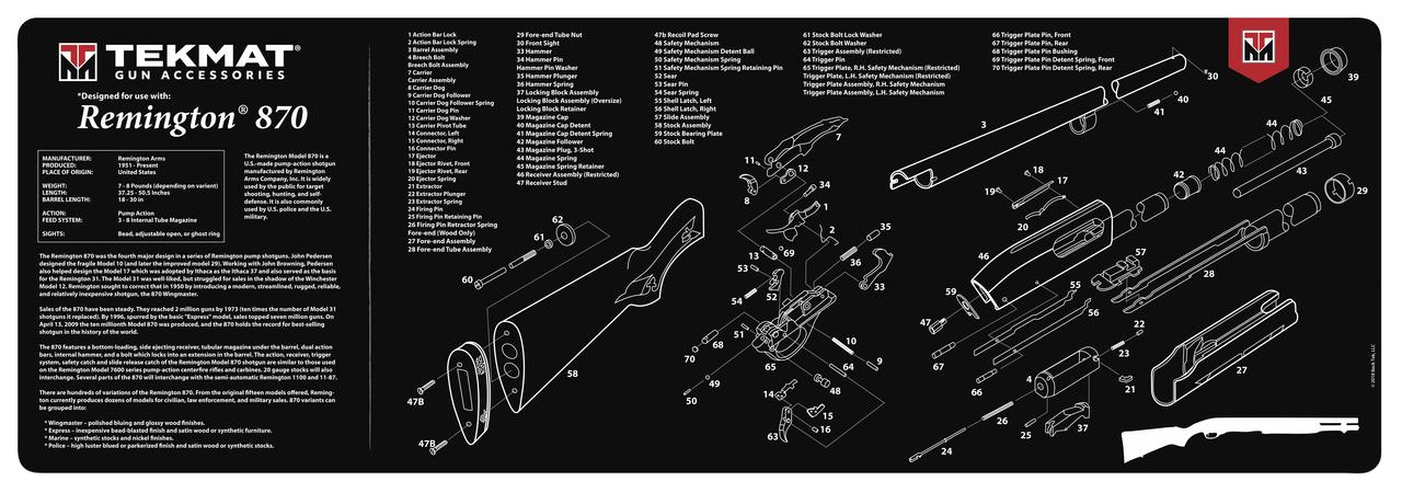 TekMat TEK-R36-REM-870 Cleaning Mat 12"x36" Black/White Rubber - View 2