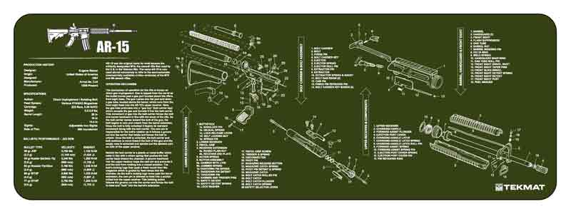 TekMat TEK-R36-AR15-OD 1" Game Feed & Feeders 12x36" - View 2
