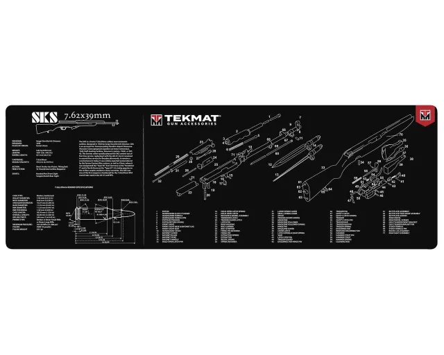 TekMat TEKR36SKS SKS Gun Cleaning Mat 12"x36"x1/8" Rubber Surface - View 2