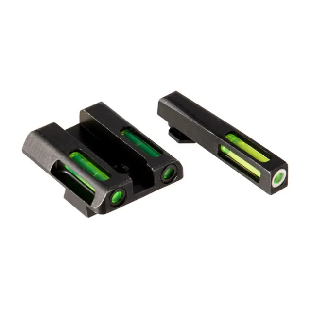 Hi-Viz LiteWave H3 Glock Sight Set Green Tritium Fiber Optic GLN321 - View 2