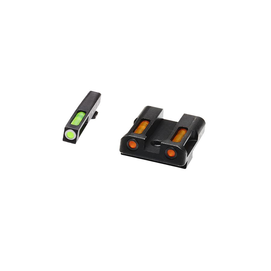Hi-Viz GLN429 LiteWave H3 Glock Sight Set Green Tritium/Orange Fiber Optic - View 2
