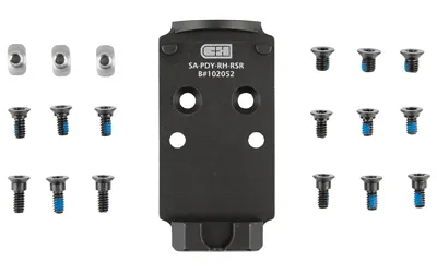 C&H Precision SA-PDY-RH-RSR Optic Mount Plate for Trijicon RMR, Black - View 2