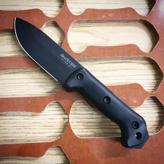 Ka-Bar BK2 Becker Campanion 5.25" Fixed Clip Point Plain Black 1095 Cro-Van Blade Ultramid Handle Sheath - View 2
