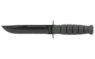 Ka-Bar 1257 Short Fight/Utility Knife 5.25" Serrated 1095 Cro-Van Blade - View 2