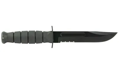 Ka-Bar 1257 Short Fight/Utility Knife 5.25" Serrated 1095 Cro-Van Blade - View 3