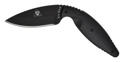 KA-BAR 1482 TDI Large 3.688" Drop Point AUS8A Black Zytel Knife - View 2