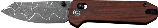 CIVIVI Yonder 2.88 In Damascus Spey Blade Guibourtia Wood - View 2