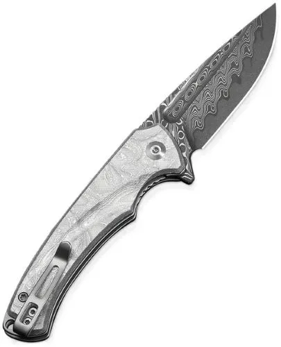 CIVIVI Voidflare Flipper 2.92 In Damascus Blade G10 Aluminum Foil Handle - View 2