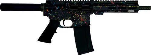 Great Lakes GL15223PSBLK AR-15 Pistol .223 Wylde 7.5" Black Splatter - View 2