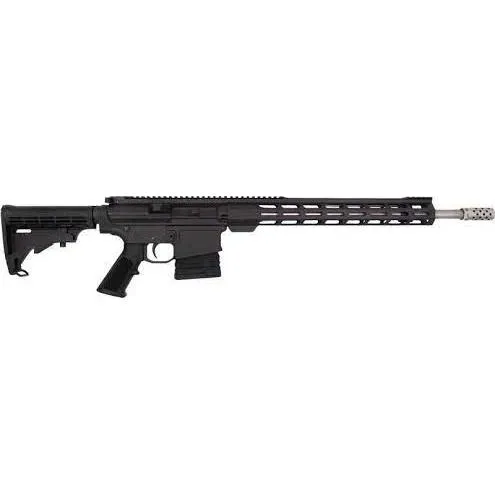 GLFA GL10308SSBLK AR-10 308 Win 20+1 18" Stainless, Black Rec, M-Lok Handgaurd, Carbine Stock, A2 Grip, Muzzle Brake - View 2