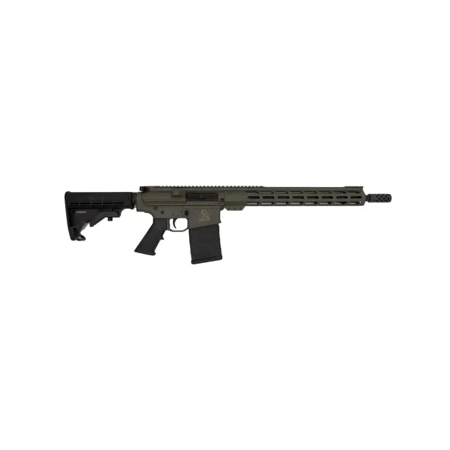 GL10308SSODG Great Lakes Firearms .308 Win Rifle 10rd Mag 16" Stainless Barrel 15 MLOK Rail ODG Finish - View 2