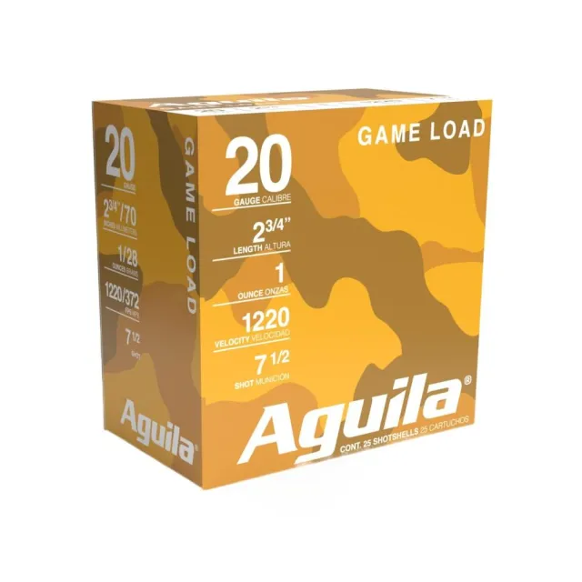 Aguila 1CHB2007 Game Load 20Gauge 2.75" 1oz 7.5Shot 25 Per Box/10 Case - View 2