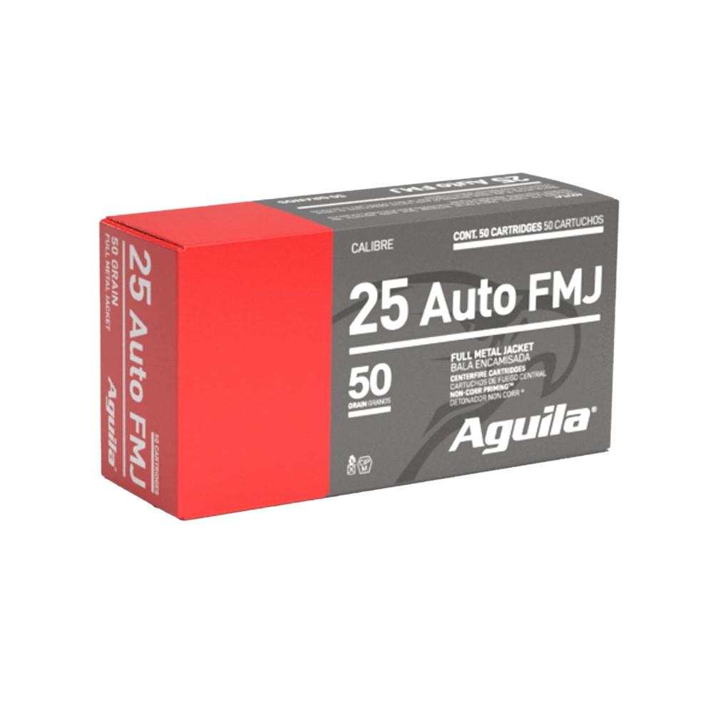 Aguila Ammunition 1E252110 .25 Auto 50 Grain FMJ Brass Case - View 2