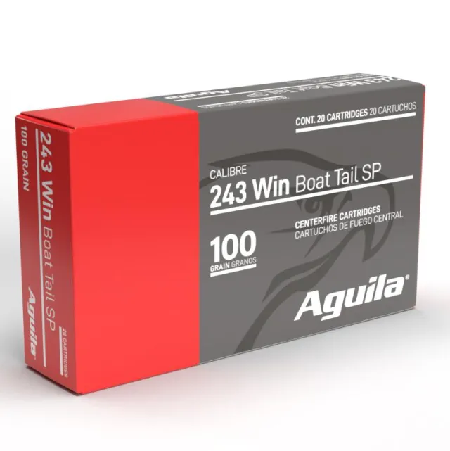 Aguila 8047AG 243Win 100gr InterLock Boat Tail Soft Point 20 Per Box/10... - View 2
