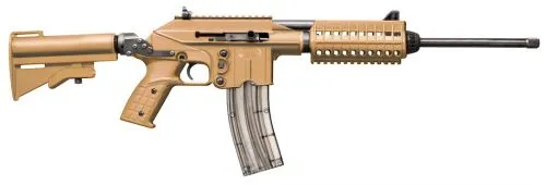 Kel-Tec SU22ETAN 22LR 16" Semi-Auto Rifle, Tan, Collapsible Stock, Rail - View 2
