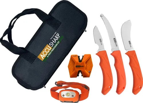 AccuSharp 738C Processing Kit 3in Caping 4in Gutting 4in Butcher Stainless - View 2