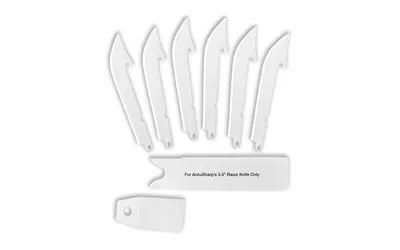 AccuSharp 742C Razor Knife Replacement Blades 3.50" Stainless Steel 6-Pack - View 3